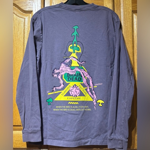 Brain Dead Ants Purple Graphic Long Sleeve T-Shirt Men’s Small - Picture 9 of 9